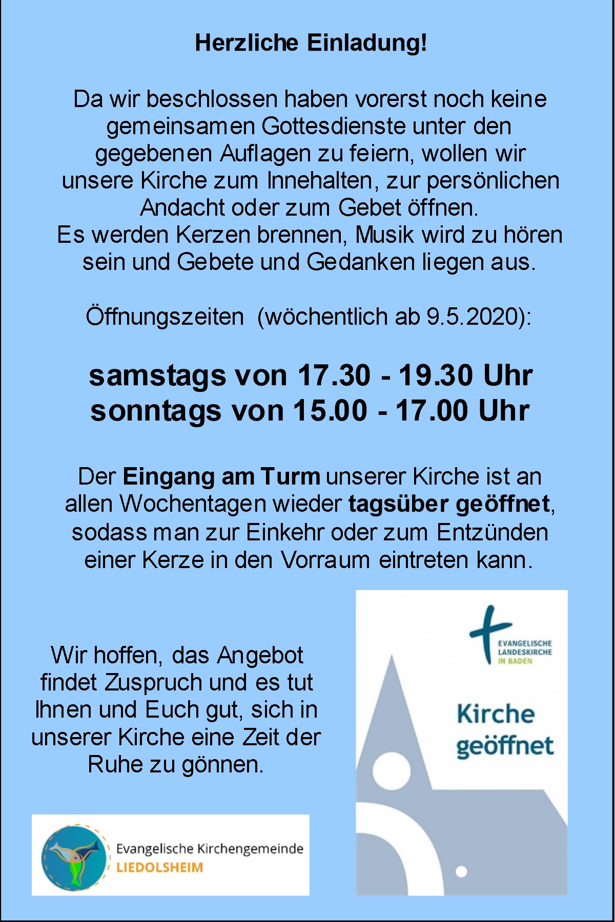 Plakat offene Kirche